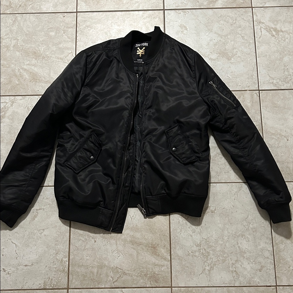Zoo York Black Flight Bomber Jacket size Men’s Small